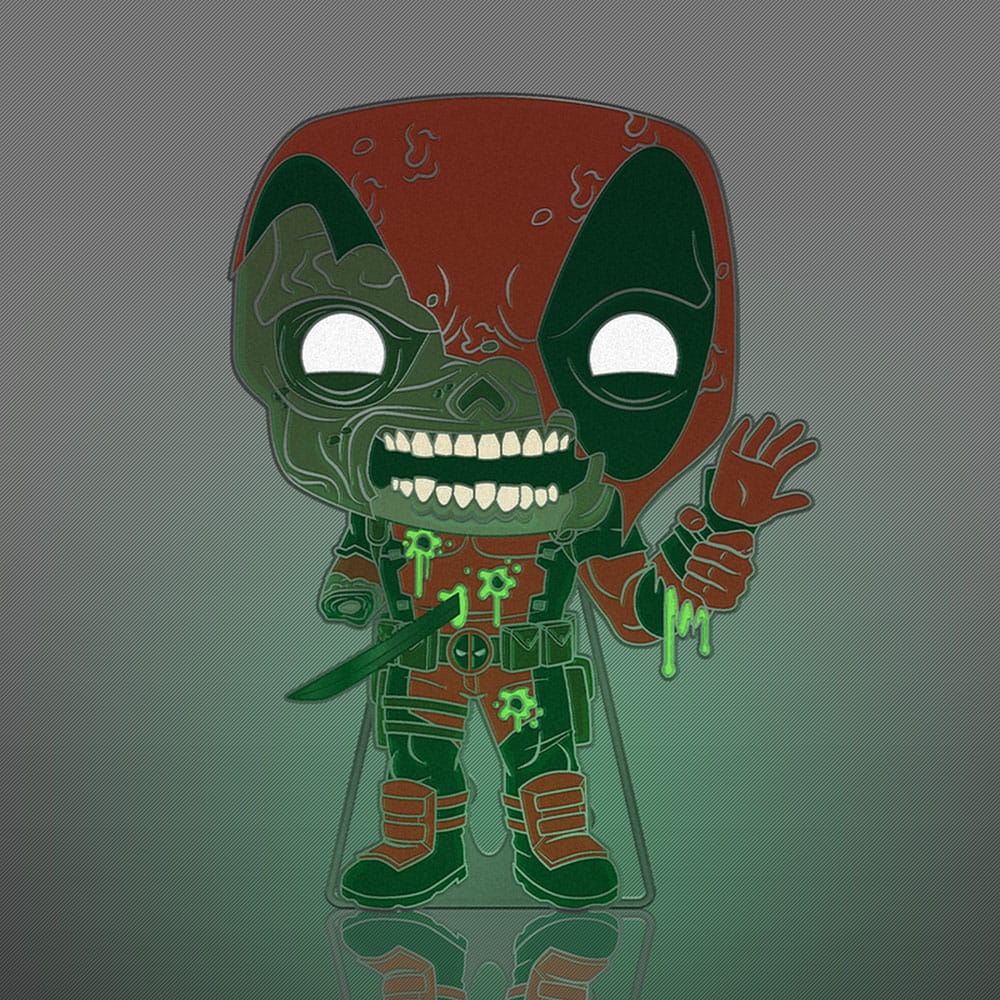 Funko's Marvel Zombie Glow-in-the-Dark Deadpool POP! Enamel Pin