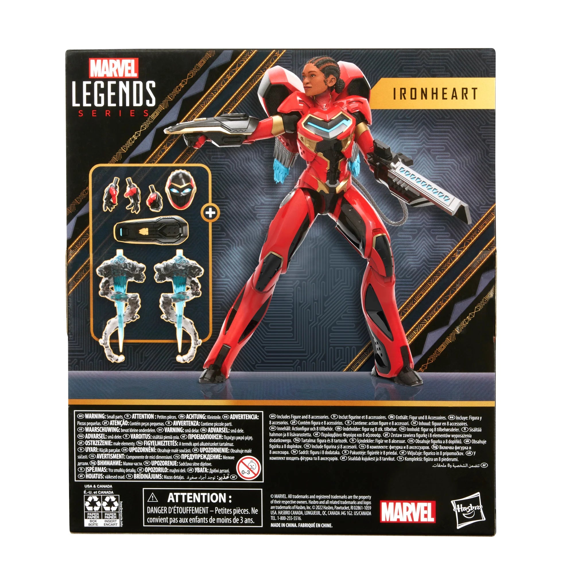 Collectible Marvel Legends Series 6 - Inch Scale Black Panther Wakanda Forever Ironheart Action Figure for Fans and Collectors