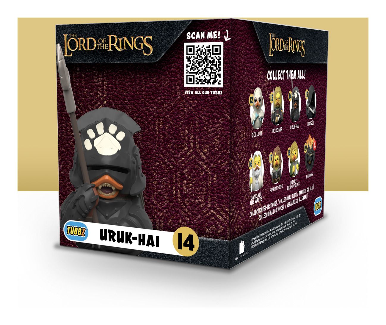 Collectible Boxed Tubbz Figurine of Uruk - Hai Pikeman from The Lord of the Rings