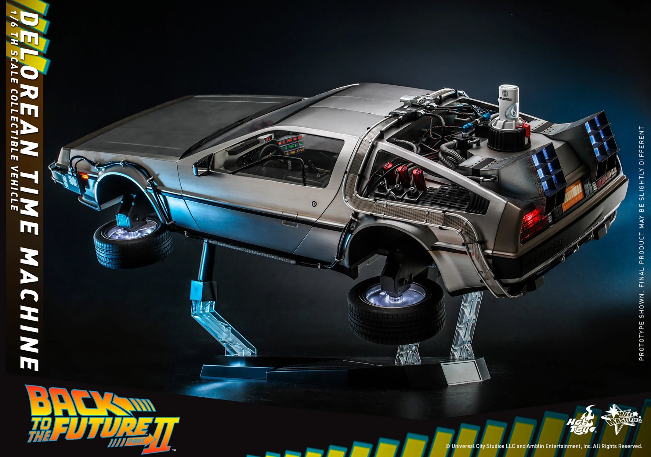 Hot Toys 1/6th Scale Foldable Hover DeLorean Time Machine from Back to the Future II