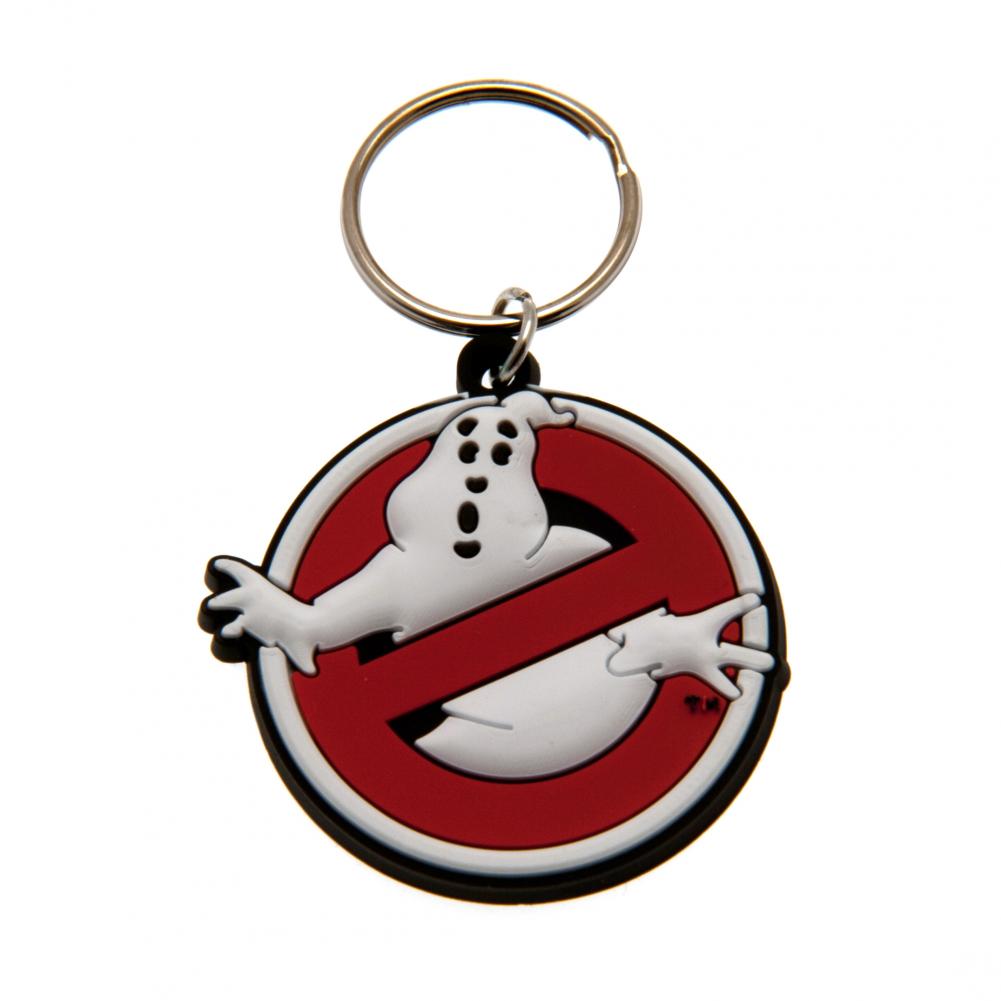 Vibrant Ghostbusters Logo PVC Keyring with Chain and Split Ring