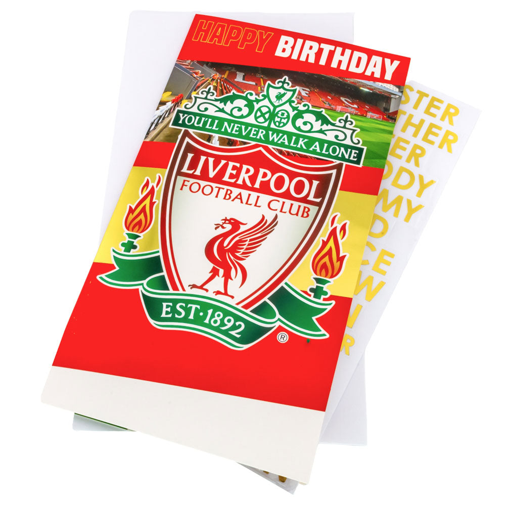 Customizable Liverpool Football Club Birthday Greeting Card