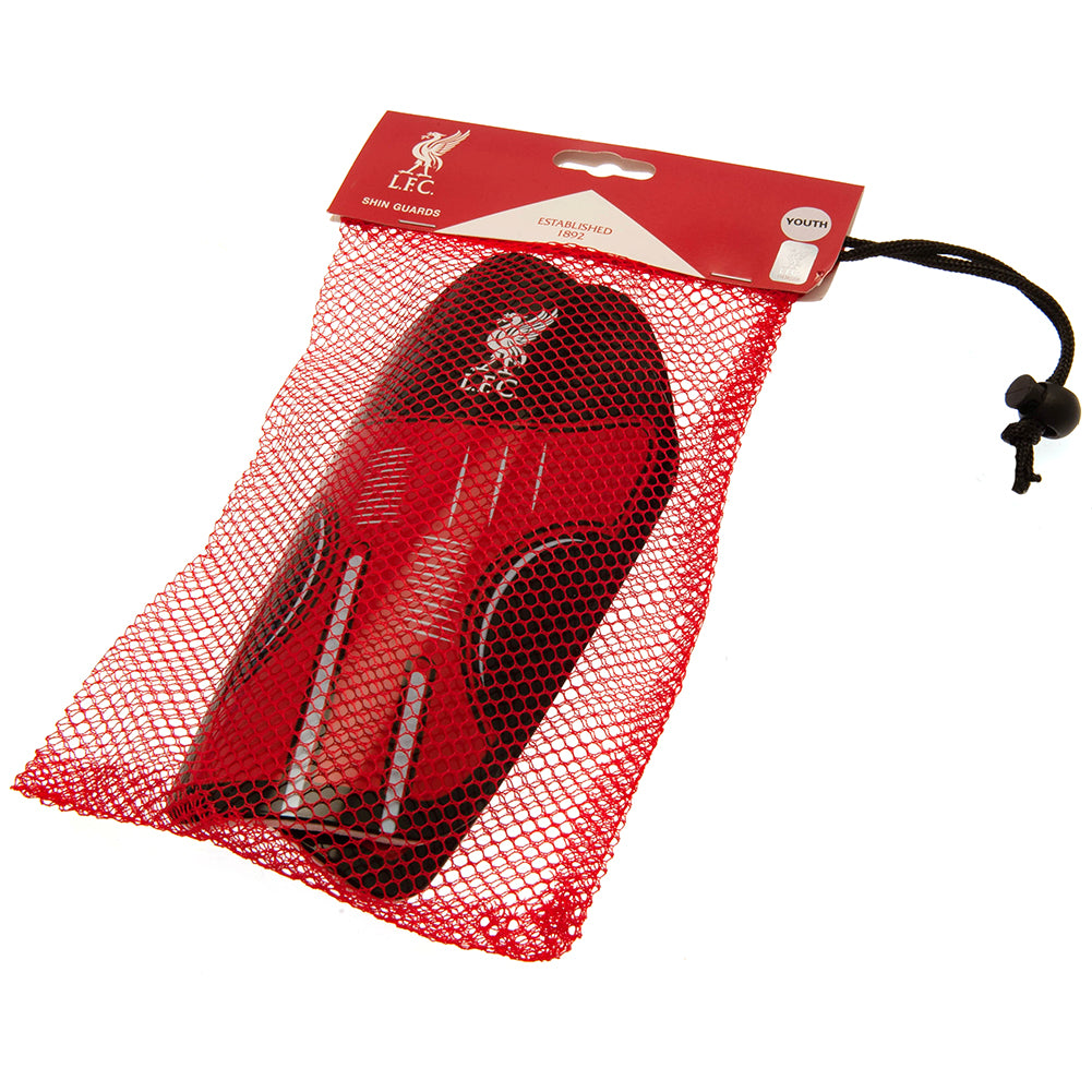 Youth-sized Liverpool Football Club Shin Guards with Delta Design