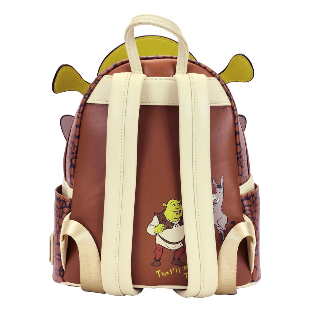 Loungefly Branded Mini Cosplay Backpack Featuring Shrek and Donkey Characters
