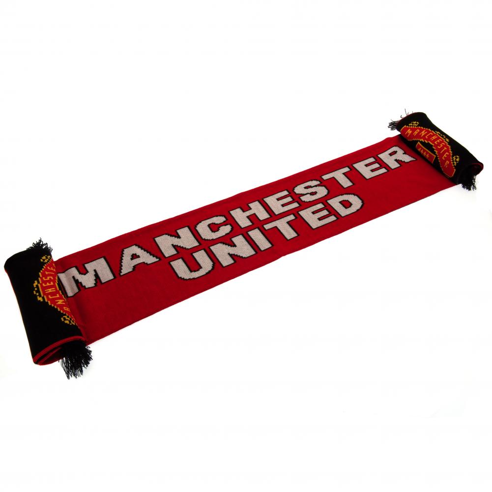 Reversible Jacquard Knit Scarf of Manchester United Football Club