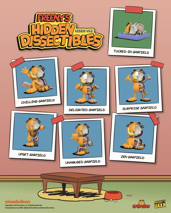 Garfield Mighty Jaxx Freeny's Dissectibles Blind Box - Set of 6 Random Vinyl Figures