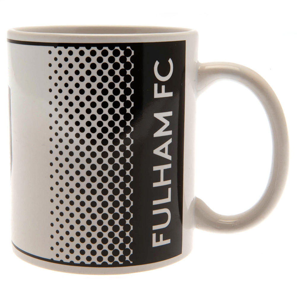 Fulham FC Ceramic Coffee Mug with Fade Design and White Handle