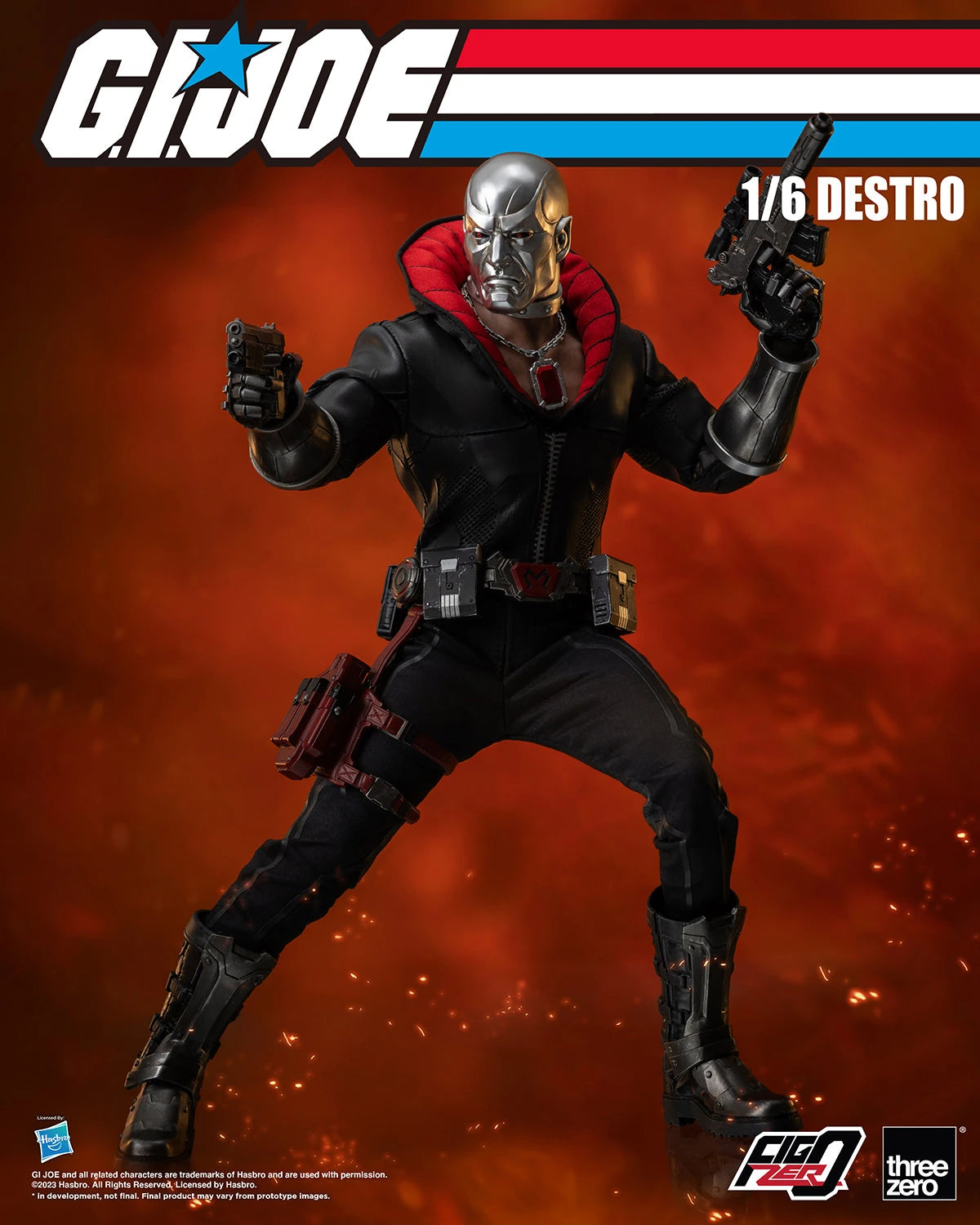 Threezero's G.I. Joe FigZero 1/6 Scale Collectible Action Figure of Destro, the Notorious Arms Dealer