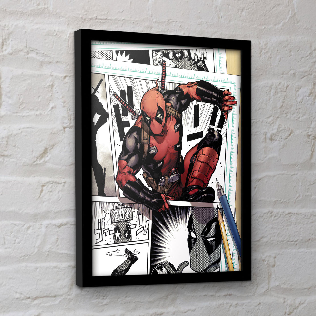 Framed 30 x 40 cm Marvel Comics Deadpool Collector's Print