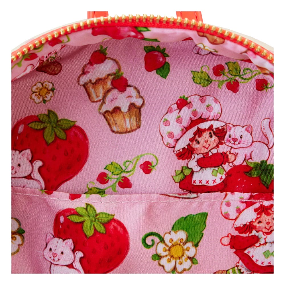Loungefly Strawberry Shortcake Themed Strawberry House Design Mini Backpack for Fashionable Outings