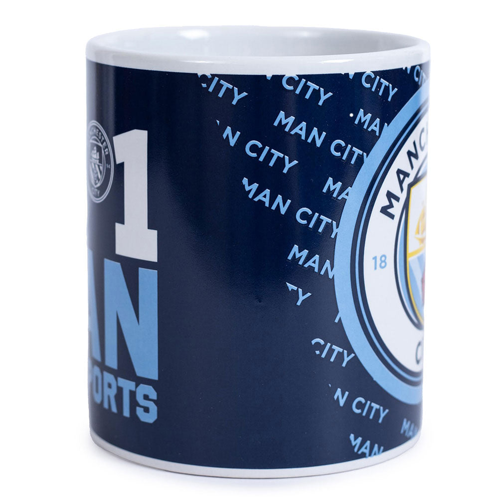 Navy Blue Manchester City FC Premium No. 1 Fan Ceramic Coffee Mug