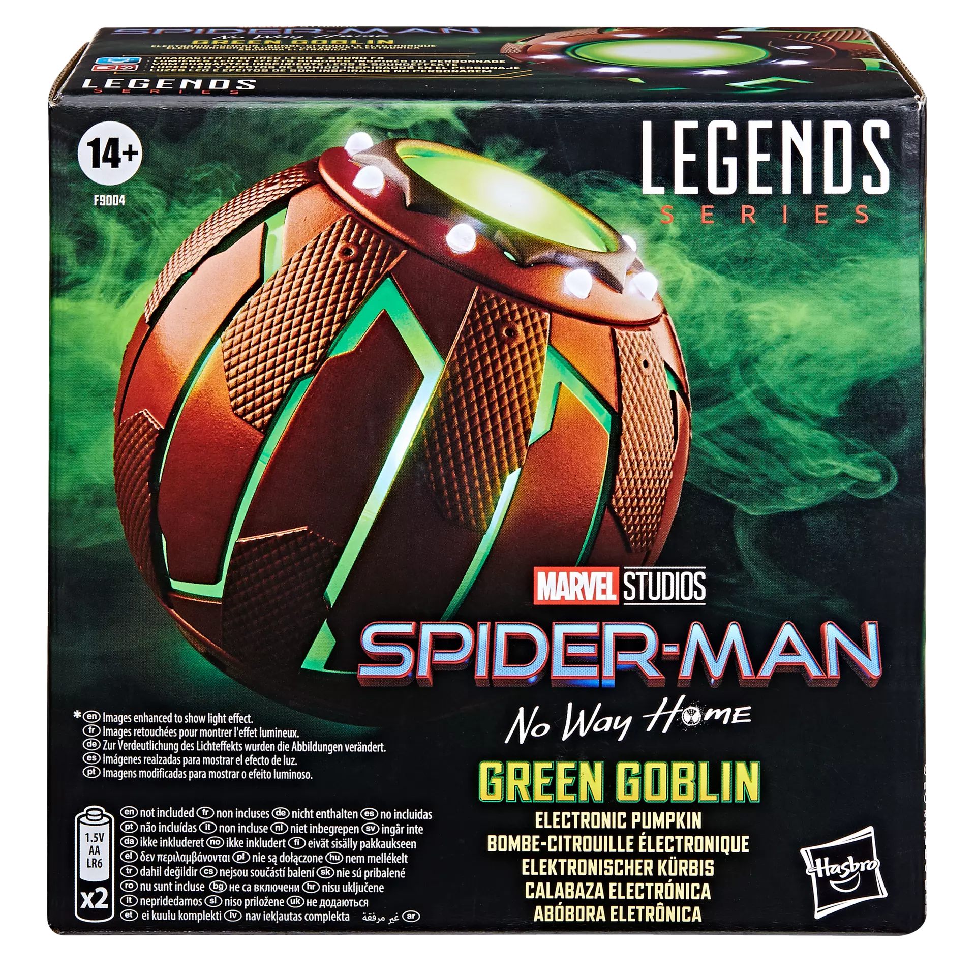 Marvel Legends Collection Green Goblin Cosplay Helmet and Electronic Pumpkin Prop Bundle