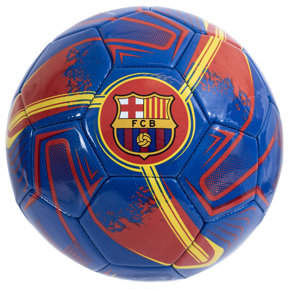 FC Barcelona Turbine Design Everyday PVC Football in Blue and Red