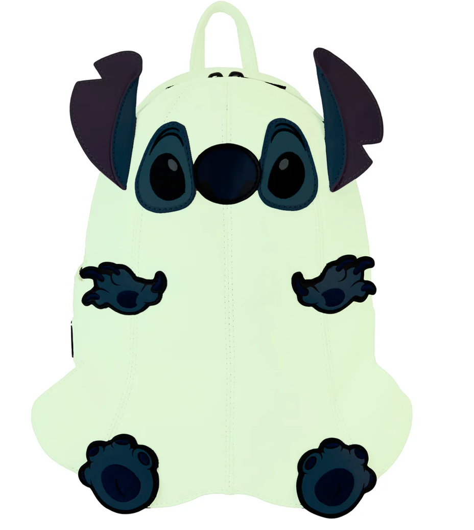 Loungefly Disney Mini Backpack Featuring Stitch in Ghost Cosplay Costume