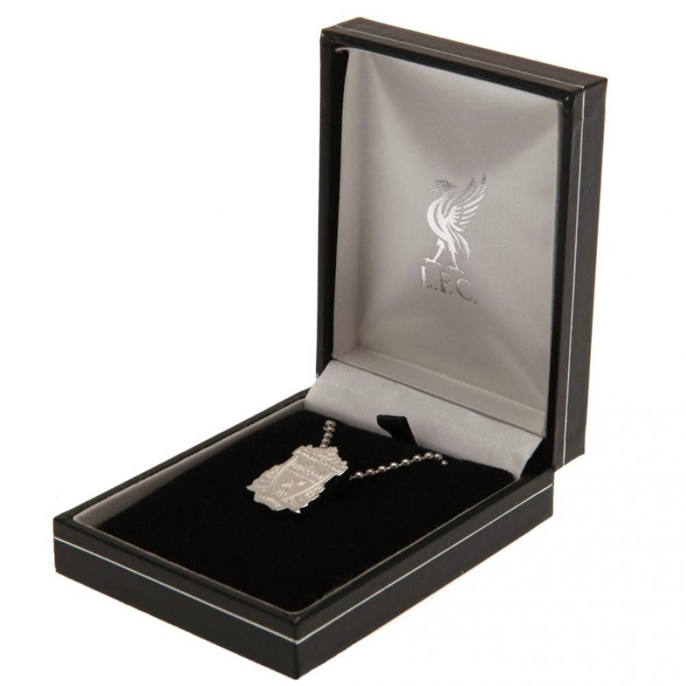 Liverpool FC Stainless Steel Ball Chain Pendant with Chrome Finish