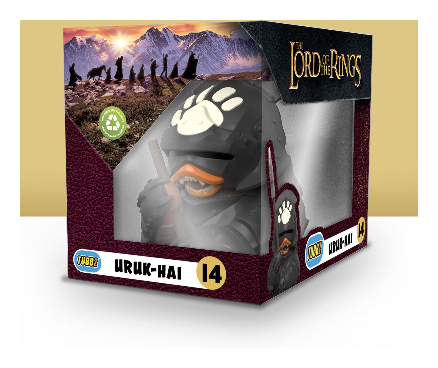 Collectible Boxed Tubbz Figurine of Uruk - Hai Pikeman from The Lord of the Rings