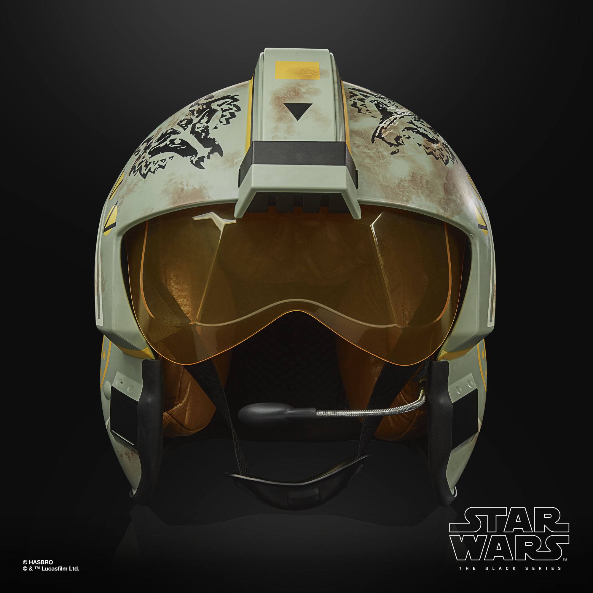 Hasbro Star Wars The Black Series Collectible Electronic Helmet of Trapper Wolf, the New Republic X - wing Pilot