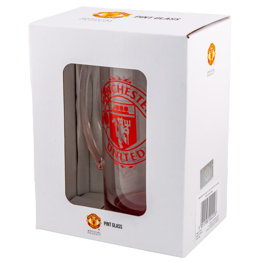 Stylish Manchester United FC Red Stein Glass Tankard