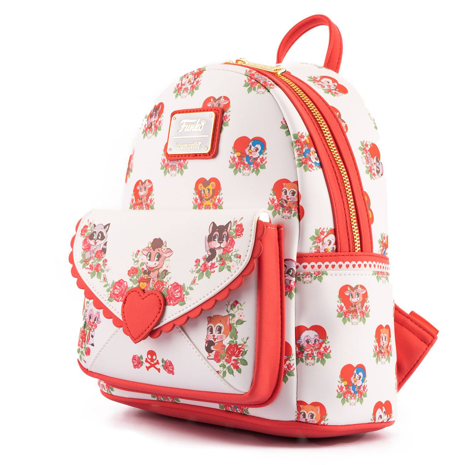 Loungefly x Funko Licensed Villainous Valentines Themed Mini Backpack with Adorable Animal Characters