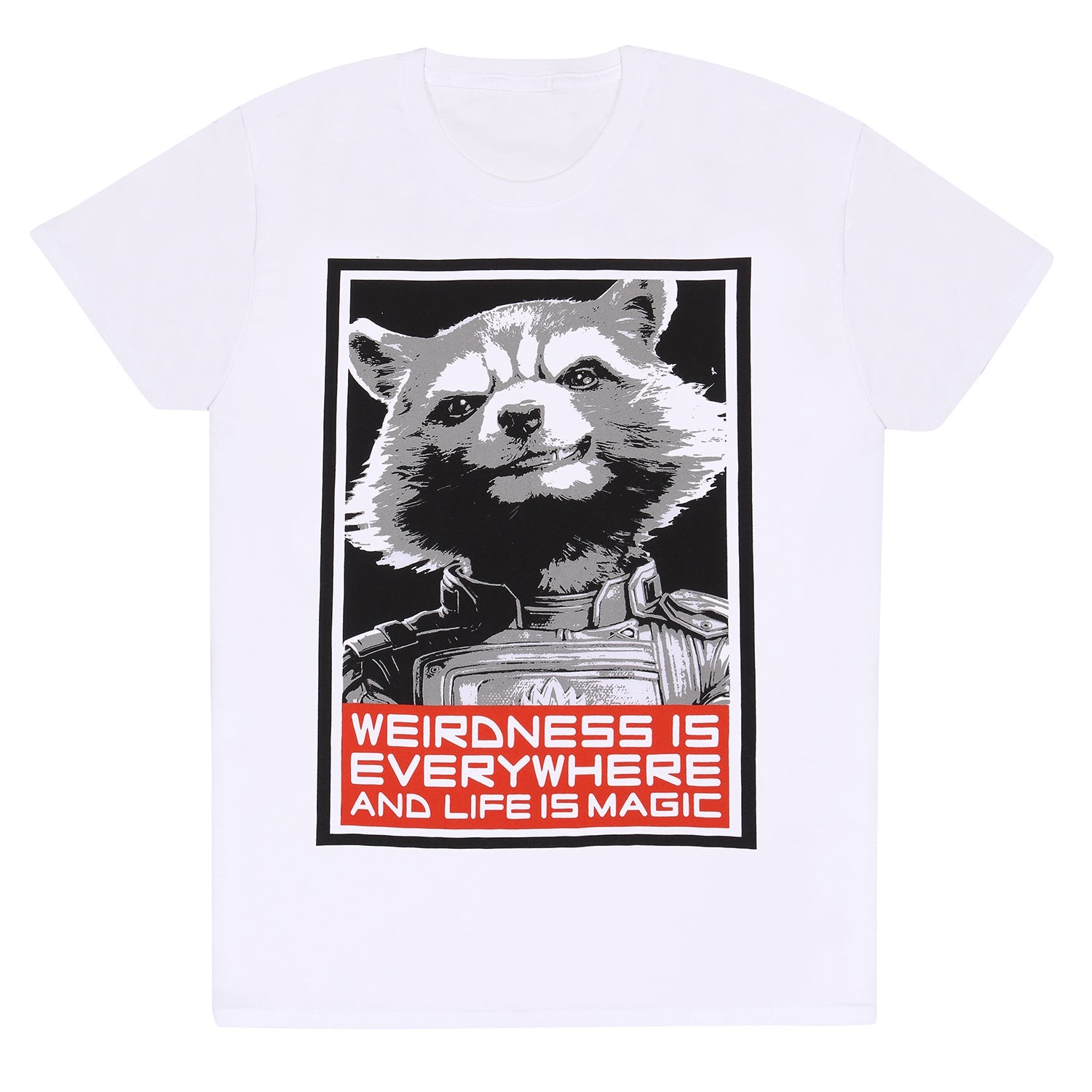 Marvel's Guardians Of The Galaxy Volume 3 Official Red Rocket Graphic Unisex Cotton T-Shirt
