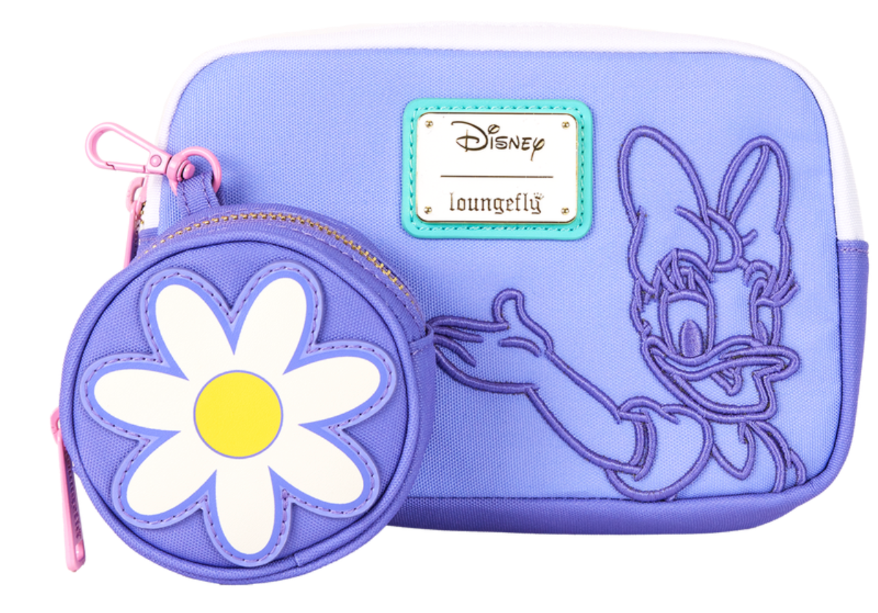 Loungefly Disney Daisy Duck Themed Nylon Adjustable Sling Shoulder Bag for Fashion Lovers