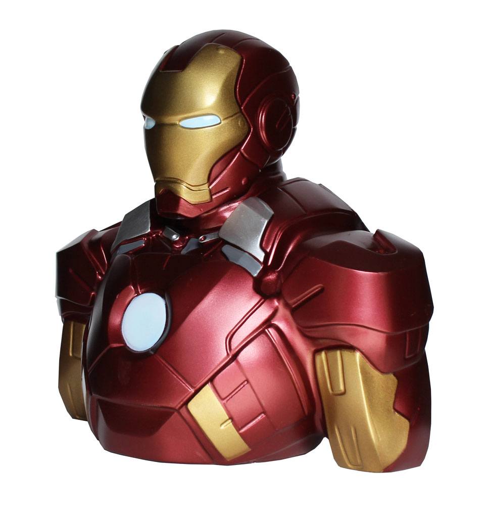 Collectible Marvel Iron Man-themed Coin Bank, Approx. 22 cm Tall
