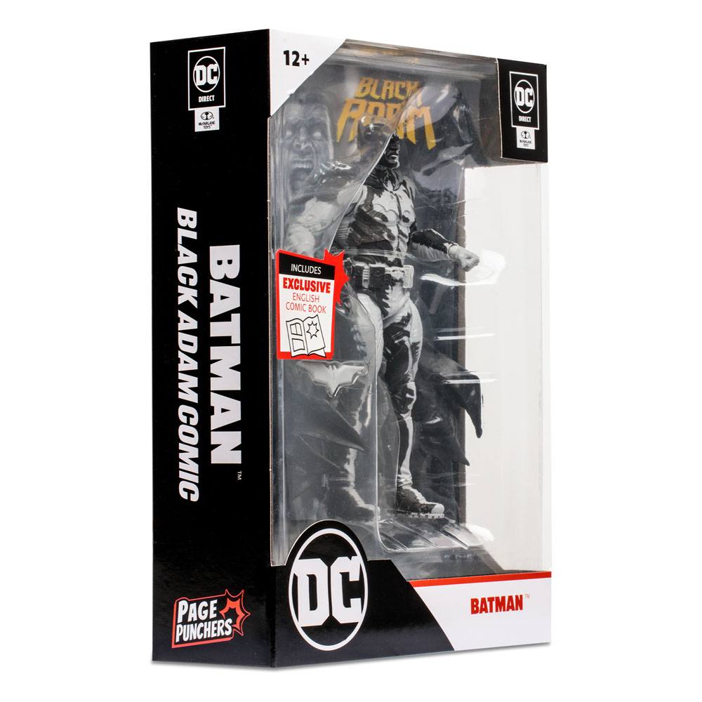 McFarlane 7-Inch DC Direct Line Art Variant Black Adam Batman Action Figure with SDCC Comic