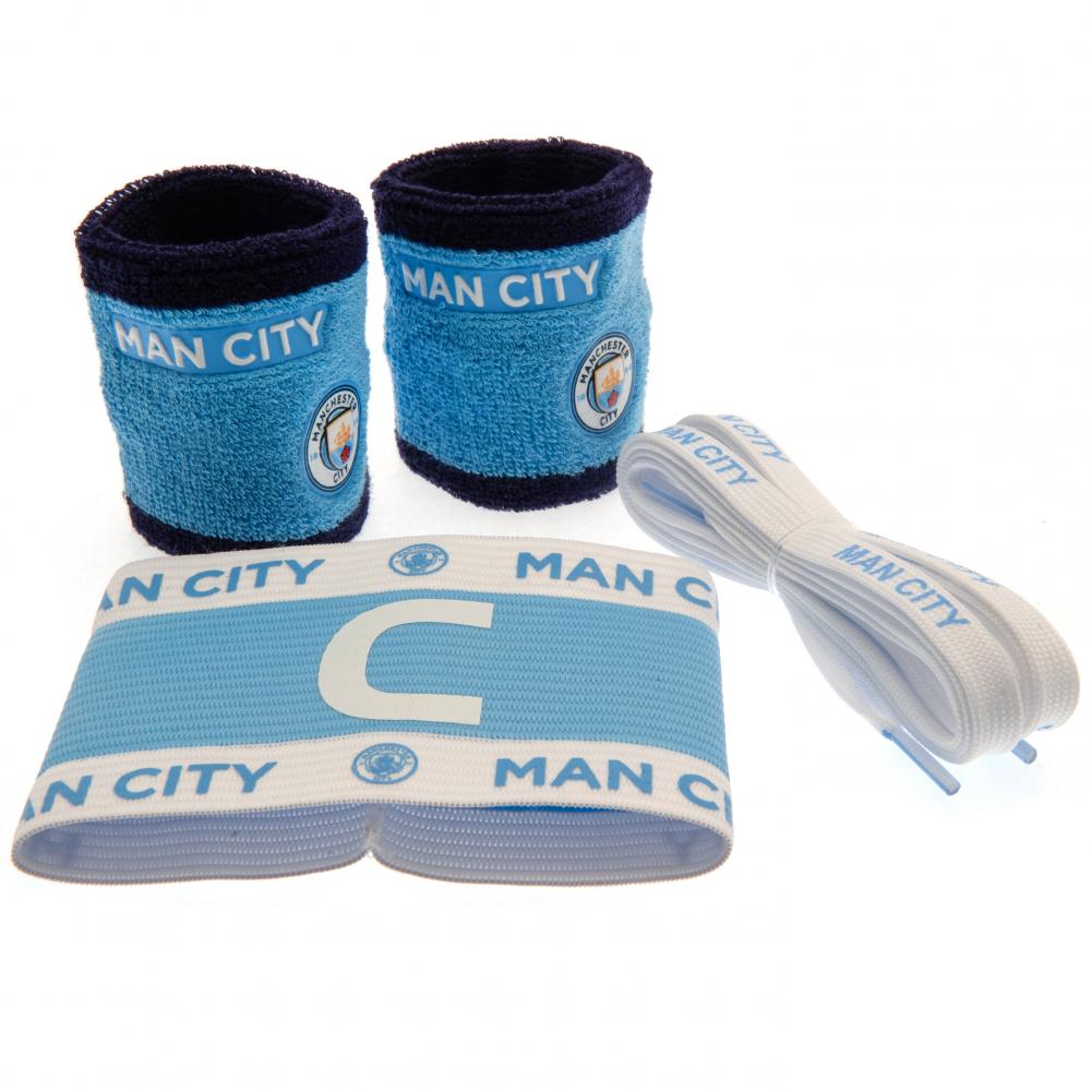Vibrant Manchester City FC Training Accessories Set with Club Crests