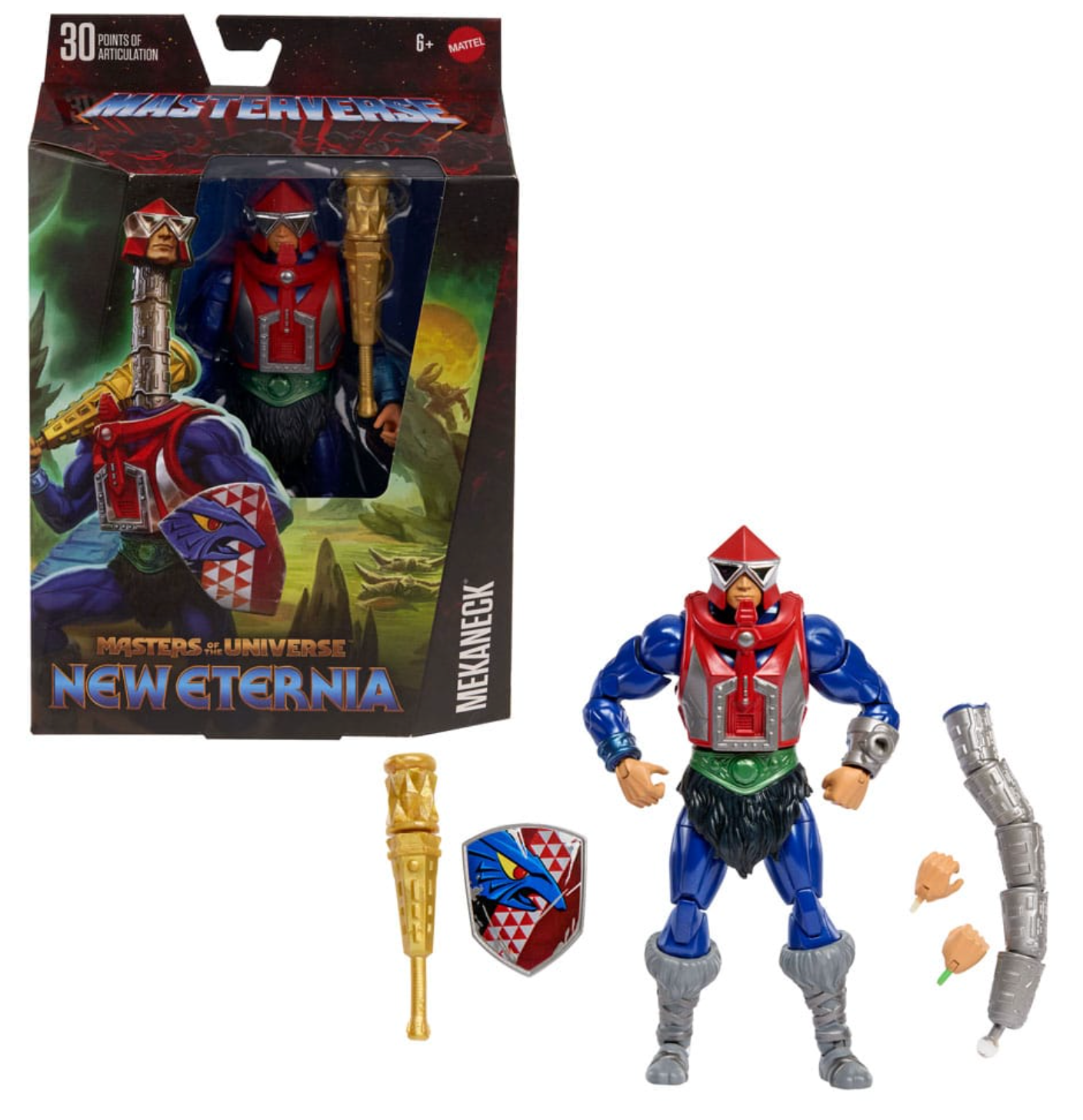 Highly Detailed 7-Inch Masters of the Universe Masterverse New Eternia Mekaneck Action Figure for Collectors and Kids