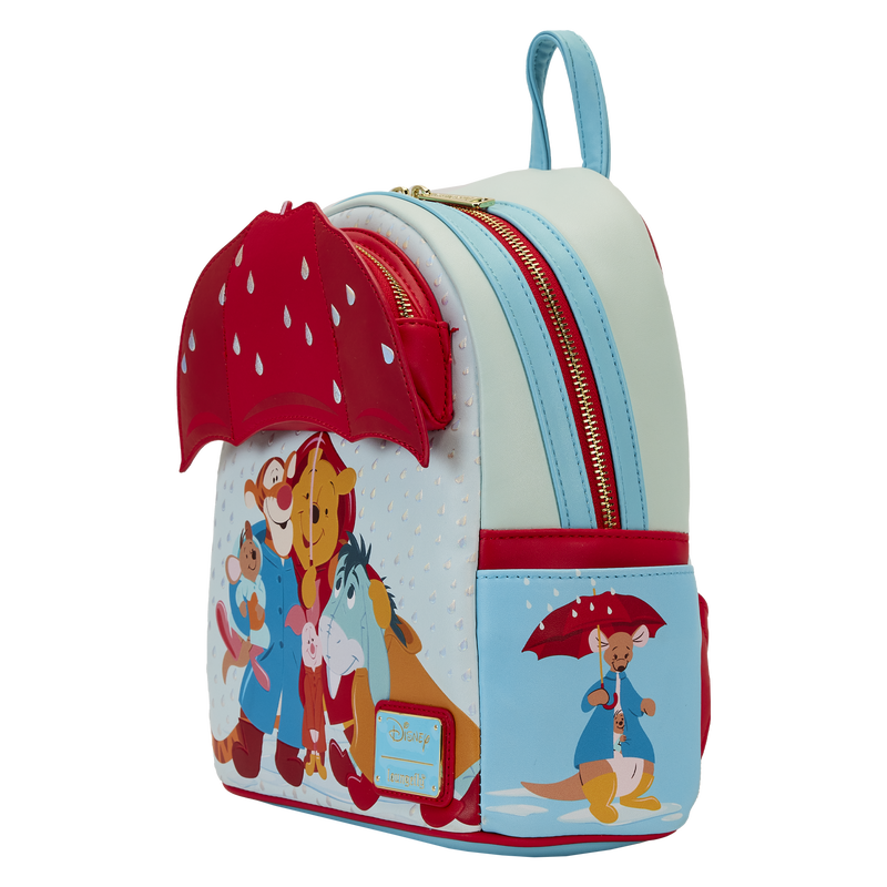 Loungefly Brand Mini Backpack Inspired by Disney's Winnie the Pooh and Friends on a Rainy Day