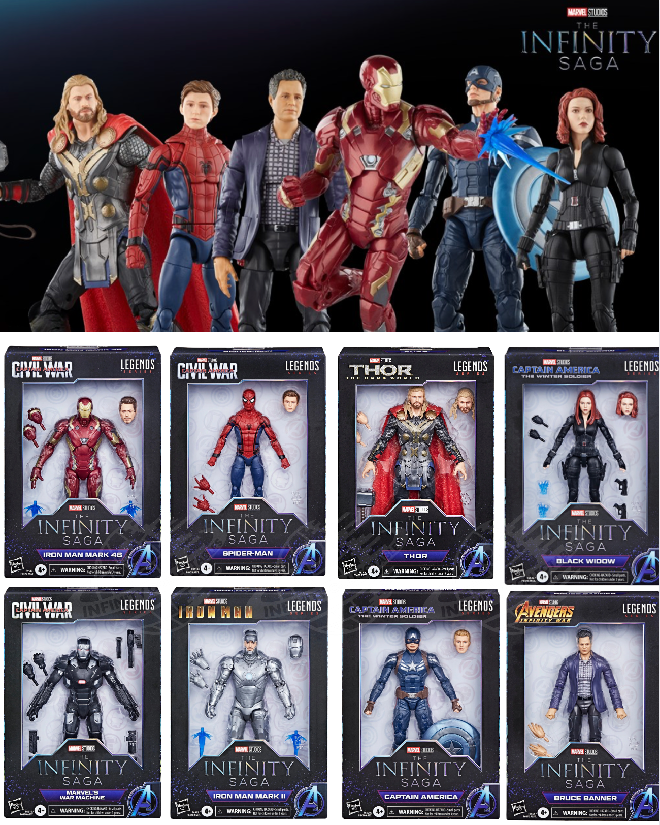 Marvel Legends The Infinity Saga: Complete 8 - Figure Collectible Bundle
