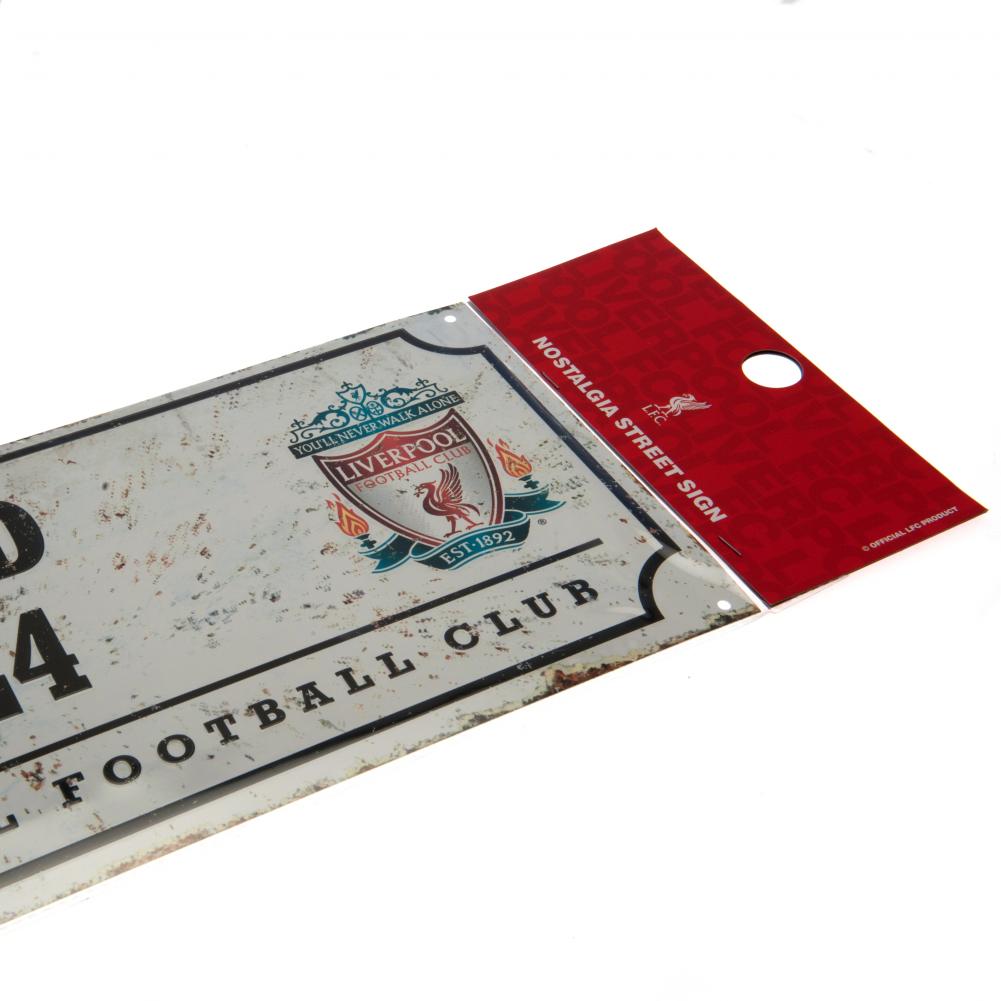 Vintage Liverpool FC Retro Street Wall Sign for Decor