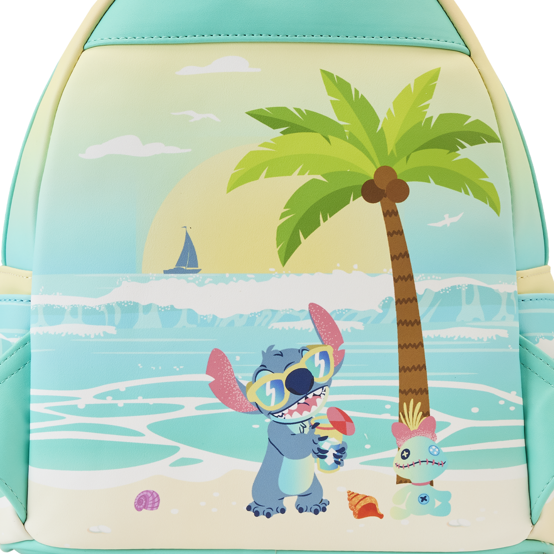 Loungefly Brand Lilo & Stitch Themed Sandcastle Beach Surprise Mini Backpack for Fashion Lovers