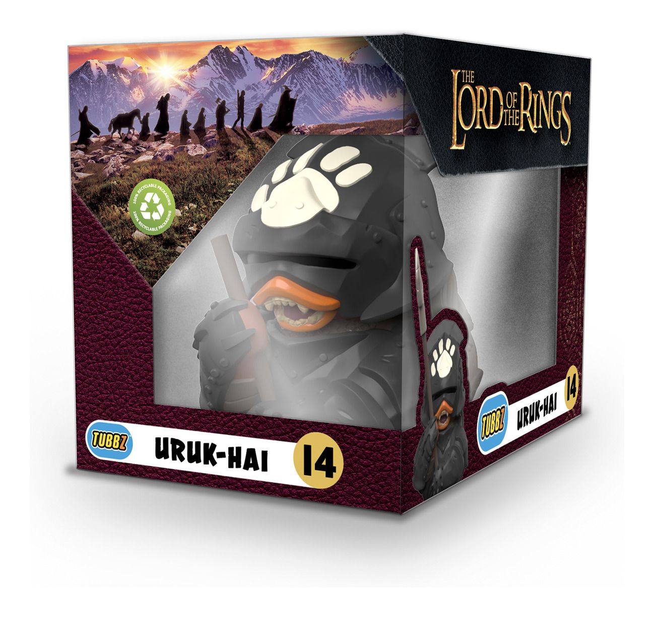 Collectible Boxed Tubbz Figurine of Uruk - Hai Pikeman from The Lord of the Rings