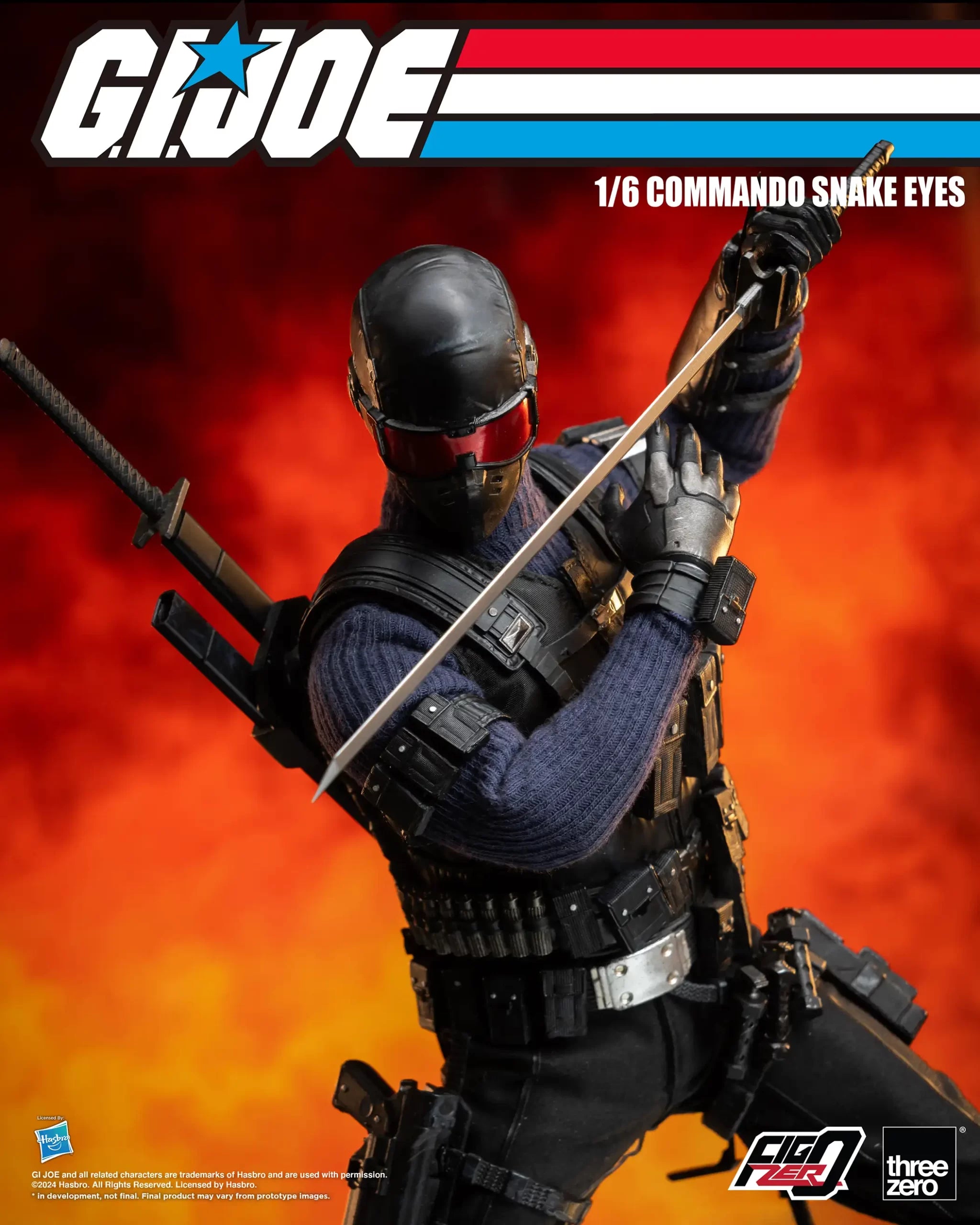 Threezero's FigZero 1/6 Scale G.I. Joe Commando Snake Eyes Collectible Figure