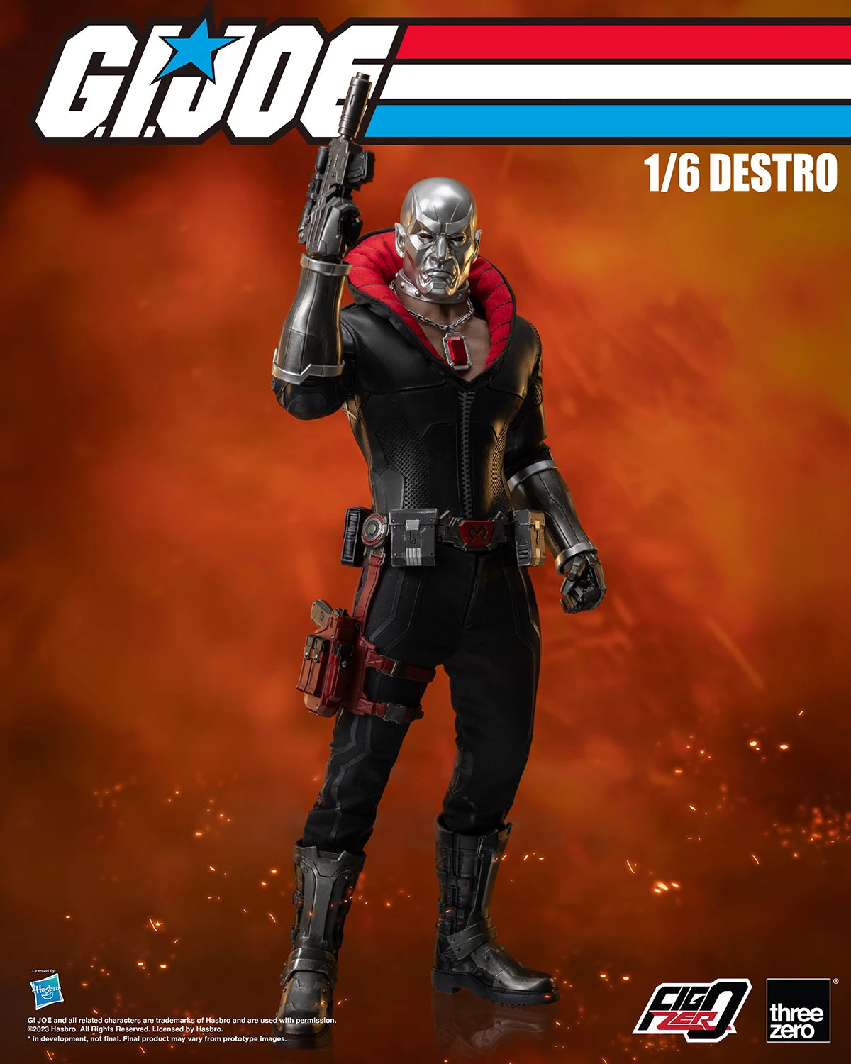 Threezero's G.I. Joe FigZero 1/6 Scale Collectible Action Figure of Destro, the Notorious Arms Dealer