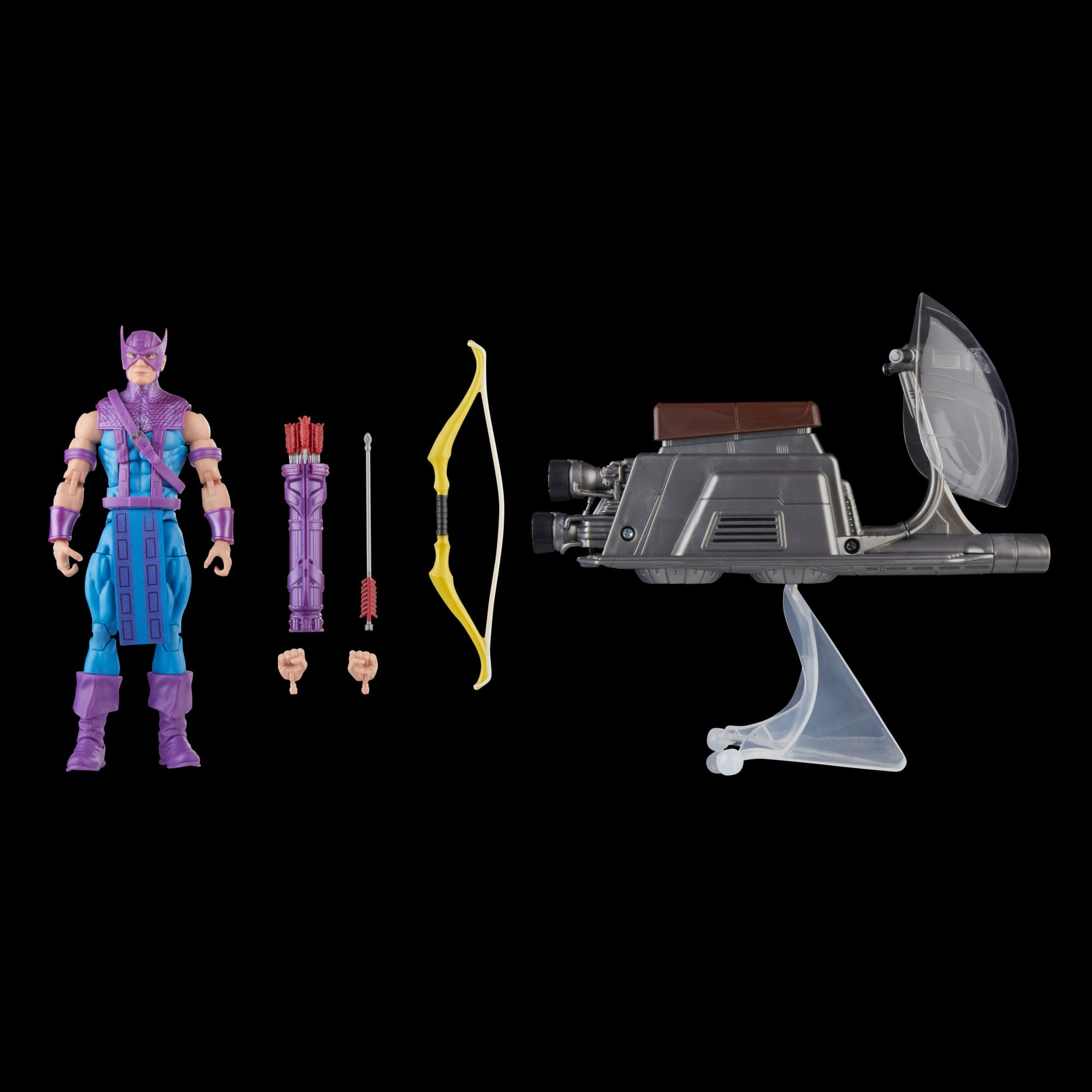 Hasbro's 6 - inch Marvel Legends Series Hawkeye with Sky - Cycle Collectible