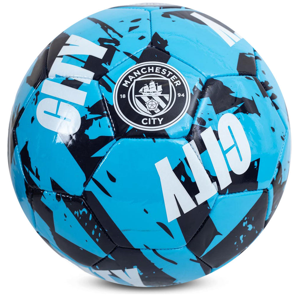 Manchester City FC Graffiti Style Blue PVC Football for Teens and Adults