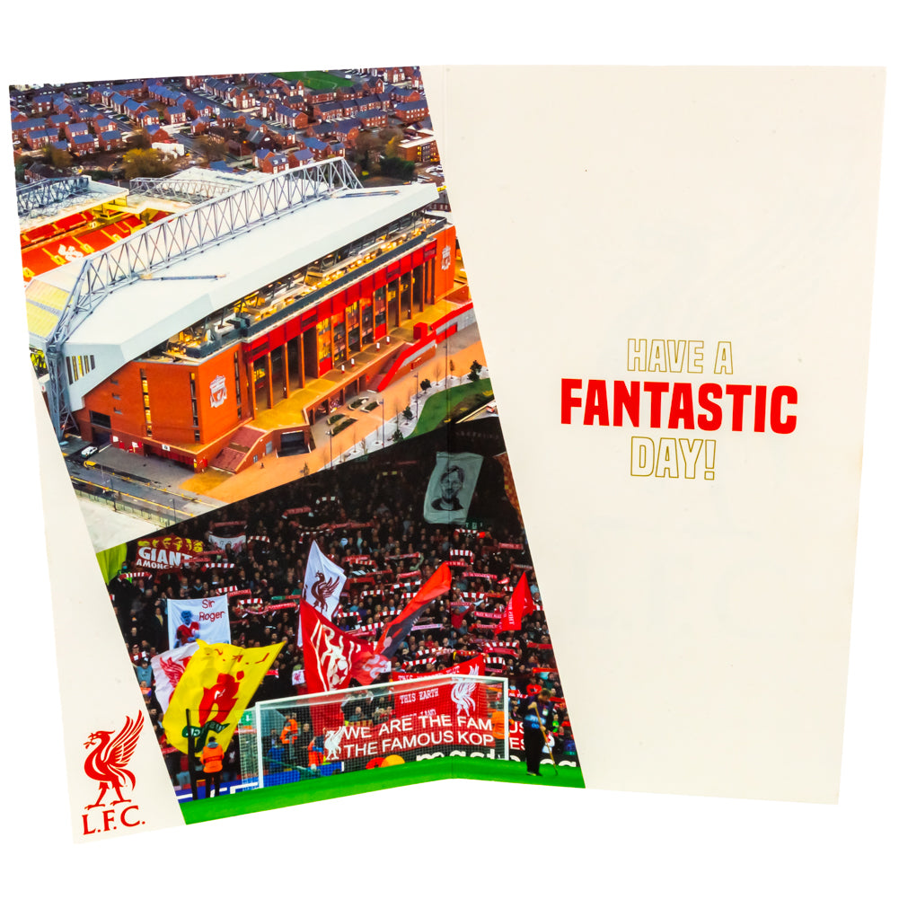 Customizable Liverpool Football Club Birthday Greeting Card