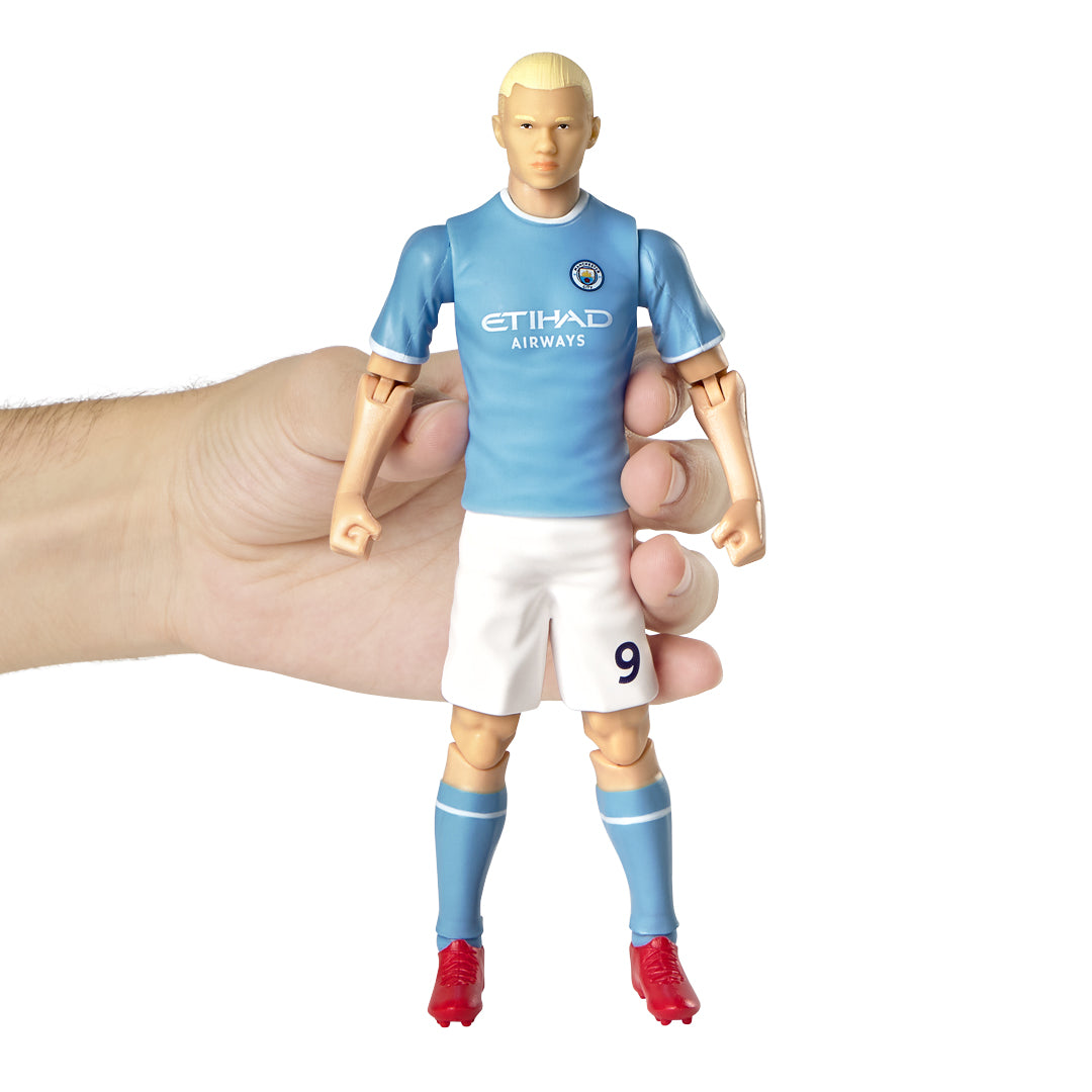 20cm Tall Manchester City Erling Haaland 9 Detailed Action Figure with Football