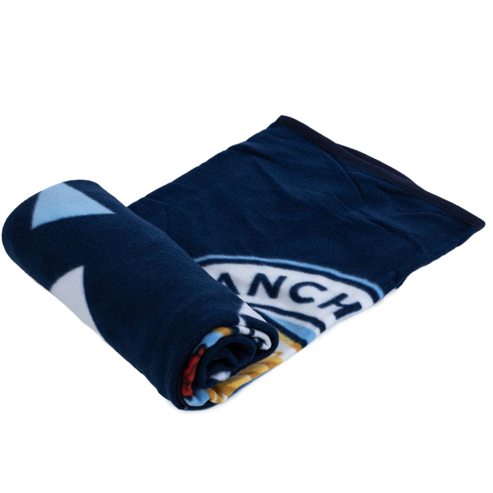 Soft and Warm Navy Blue Manchester City FC Particle Fleece Blanket
