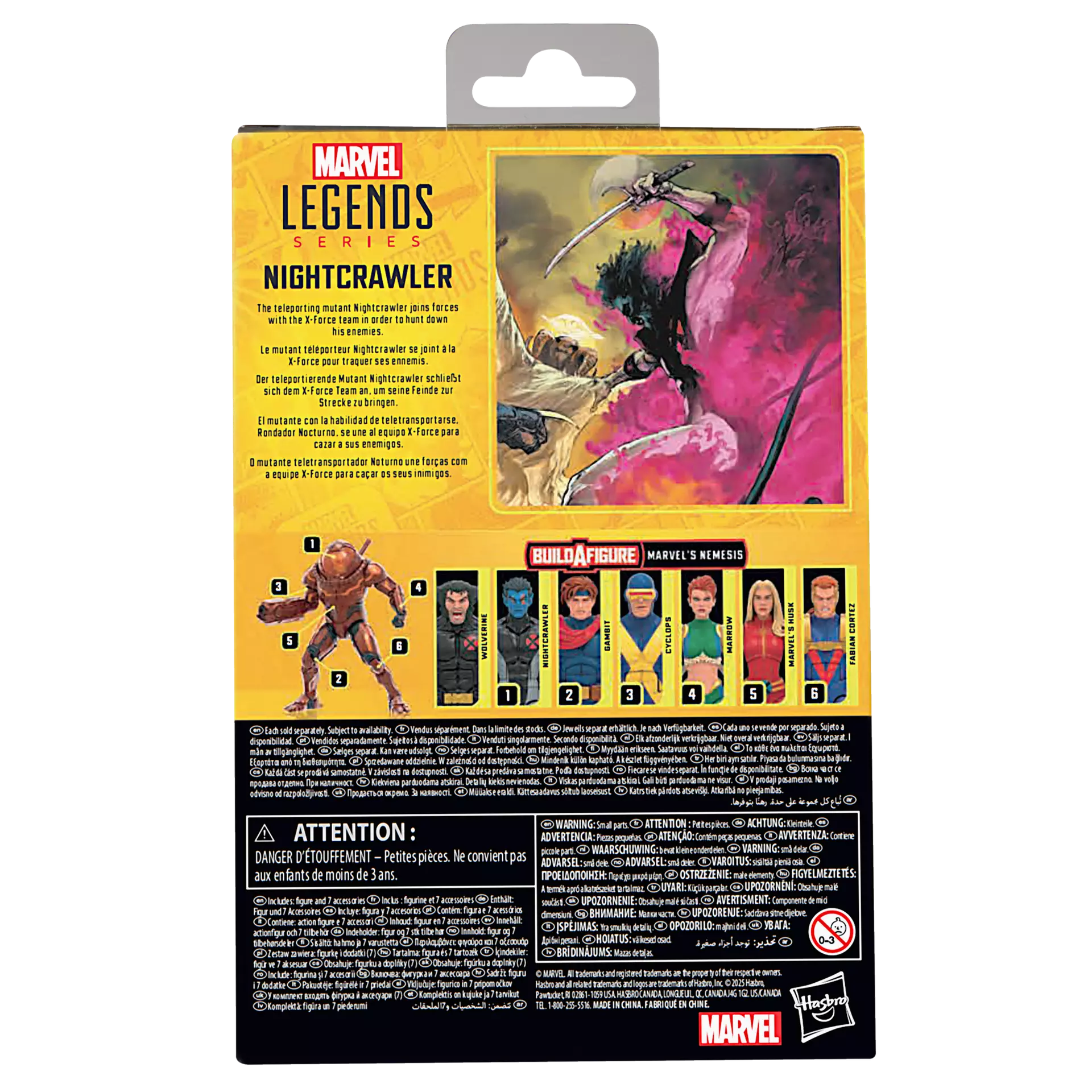 Hasbro 6-Inch Scale Marvel Legends Series Highly Detailed Nightcrawler Action Figure