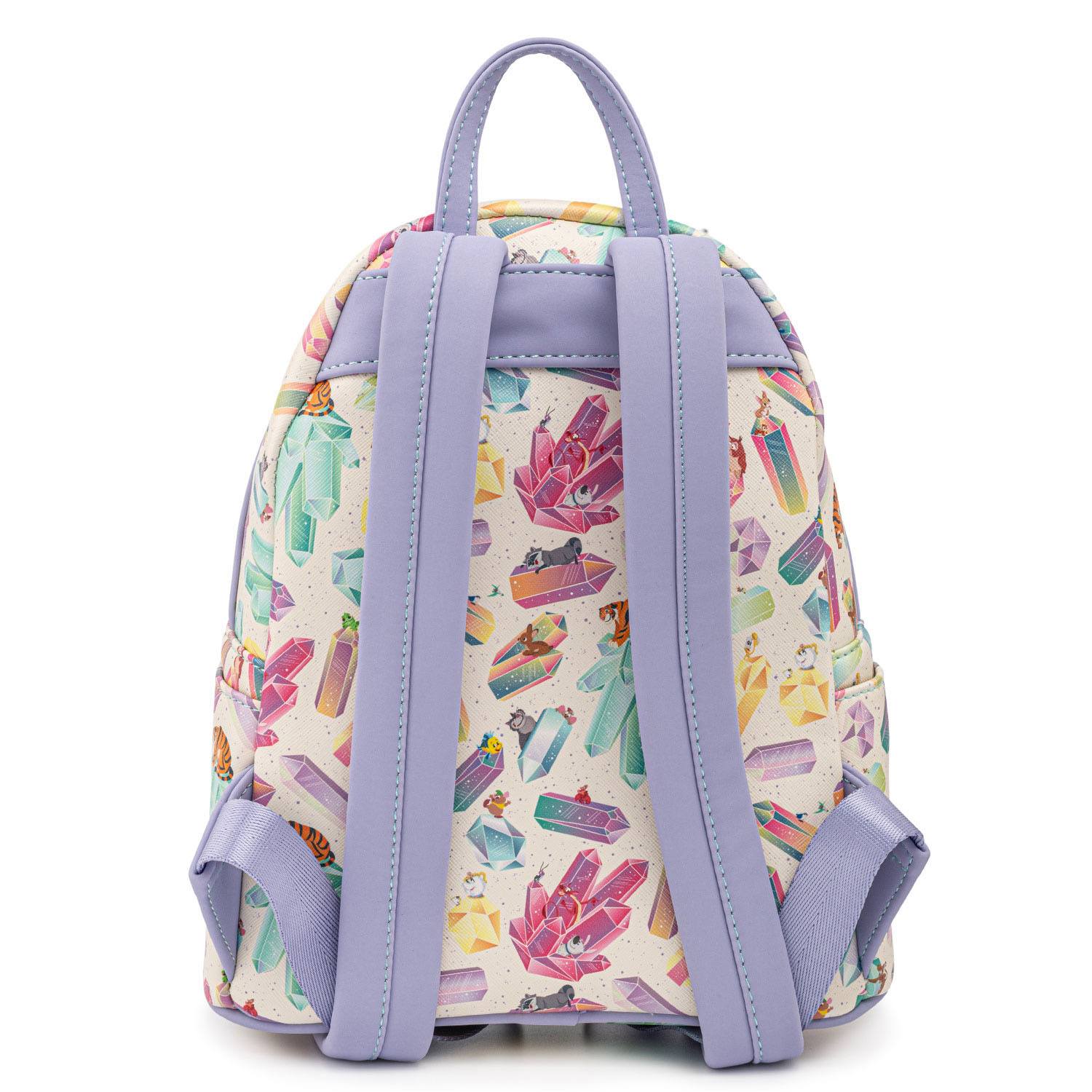 Loungefly Disney All-Over-Print Crystal Sidekicks Mini Backpack for Fashionable Carry