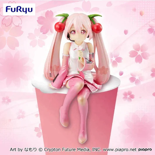 Hatsune Miku Vocaloid Sakura Miku Collectible Noodle Stopper Figure in Pearl Color (2022 Edition)