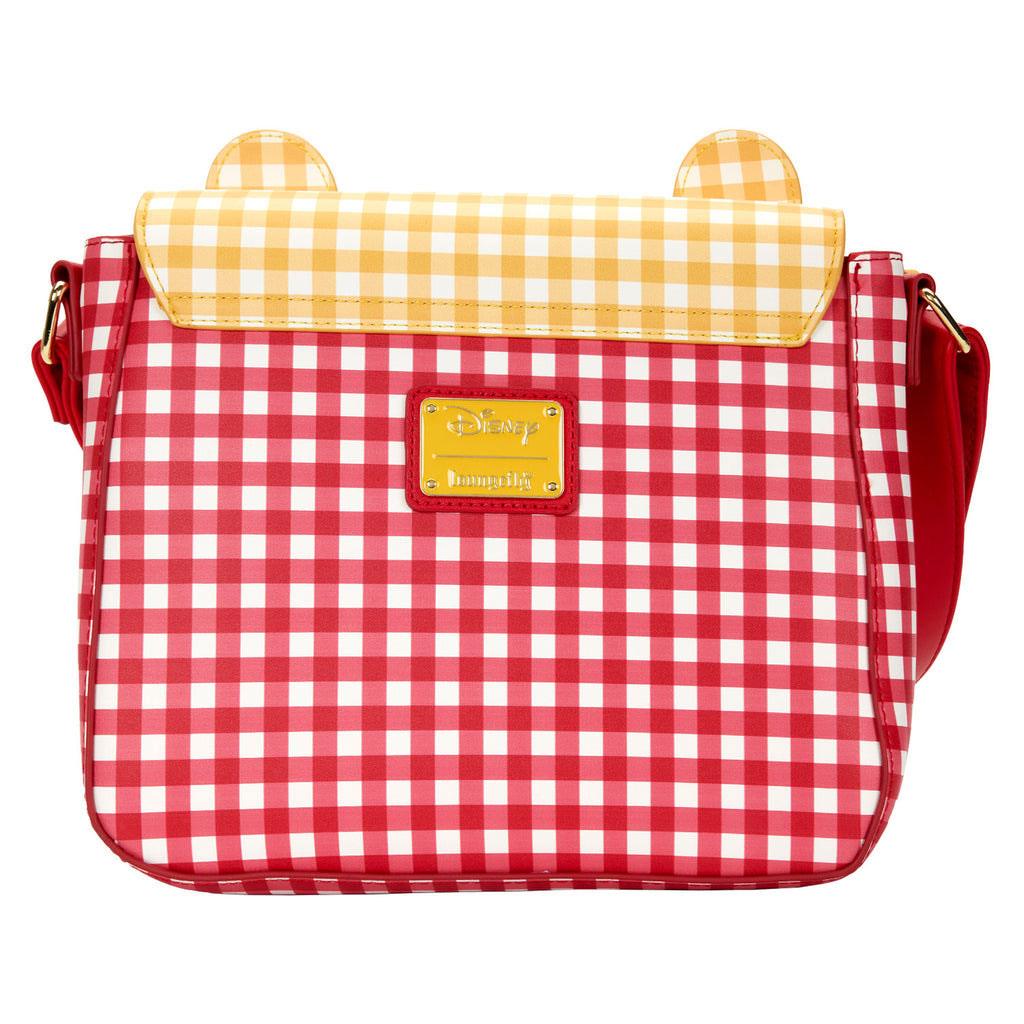 Loungefly Disney's Adorable Winnie The Pooh Gingham-Patterned Crossbody Shoulder Bag for Fashion Lovers