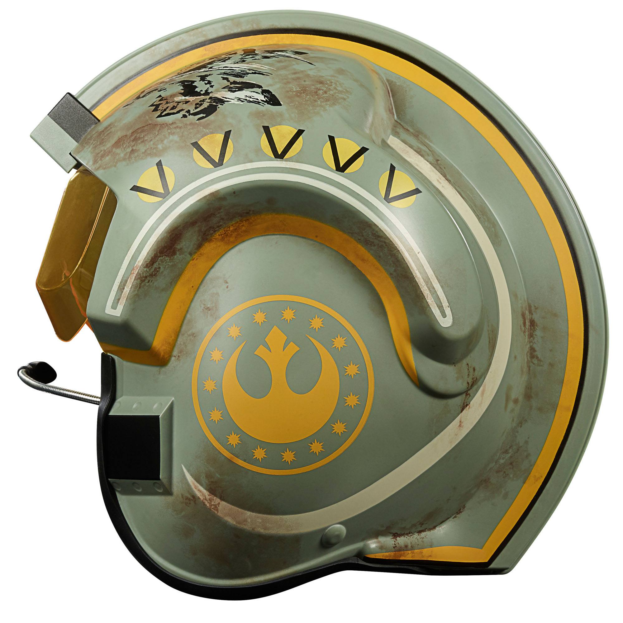 Hasbro Star Wars The Black Series Collectible Electronic Helmet of Trapper Wolf, the New Republic X - wing Pilot