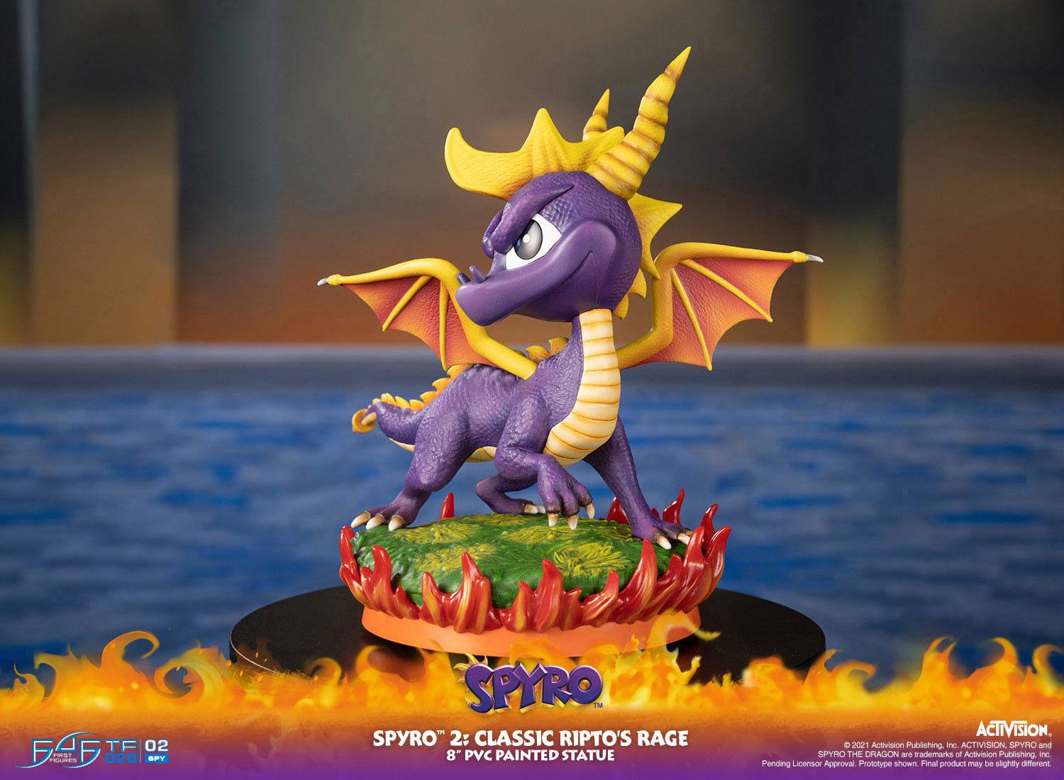 First 4 Figures 8 - Inch PVC Collectible Statue of Spyro The Dragon from Spyro 2: Classic Ripto's Rage