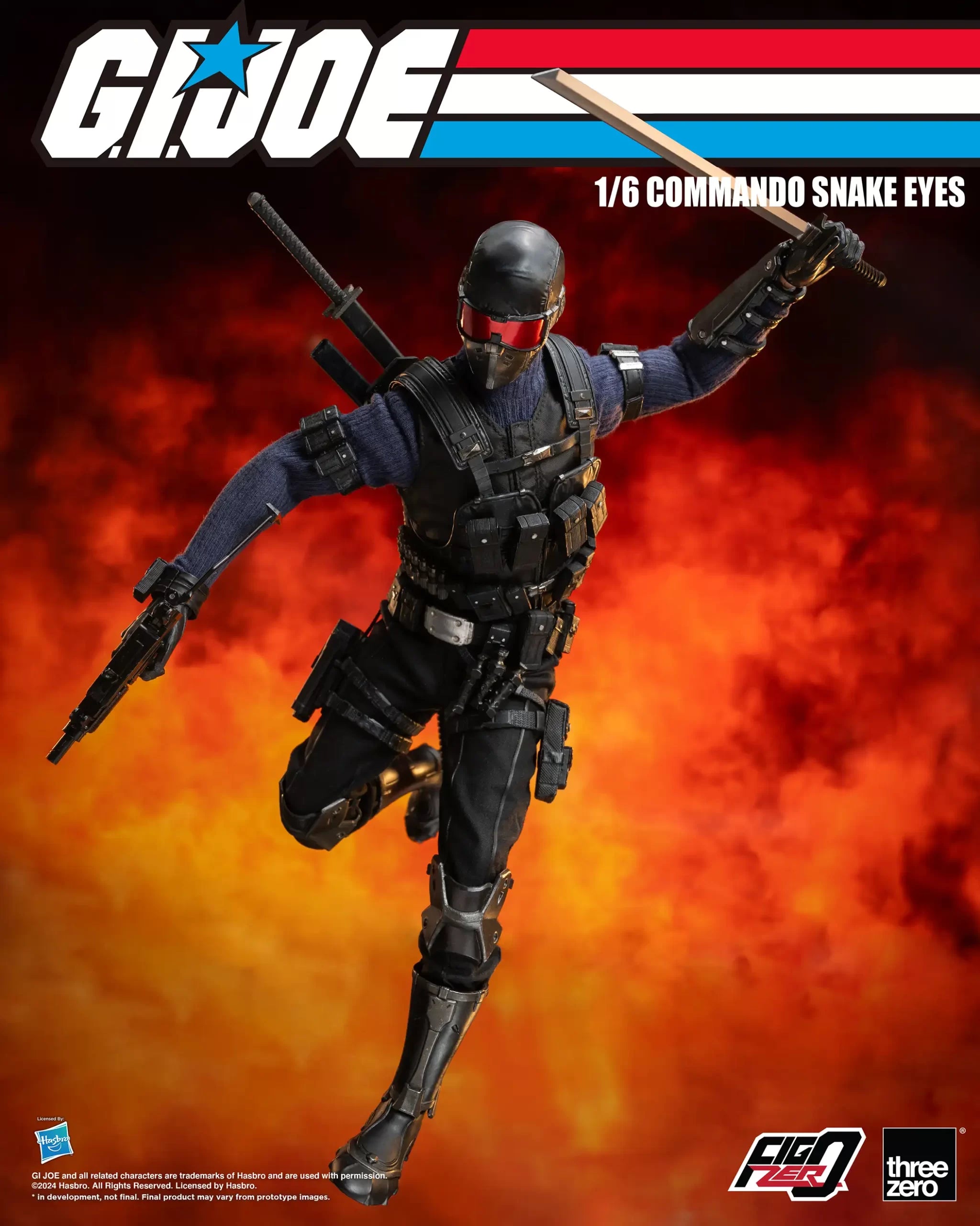 Threezero's FigZero 1/6 Scale G.I. Joe Commando Snake Eyes Collectible Figure
