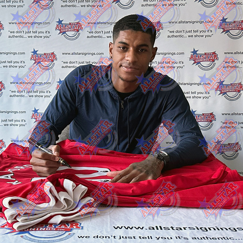 Authentic Marcus Rashford Signed Manchester United 2021 - 2022 Replica Shirt