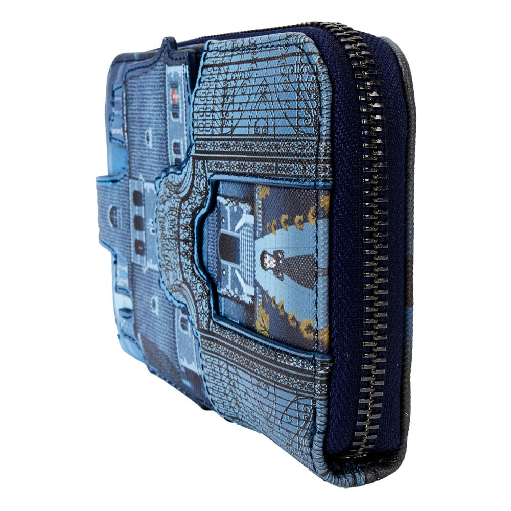 Loungefly Wednesday Addams Inspired Nevermore Castle Design Zip Around Fashion Wallet for Trendy Outings